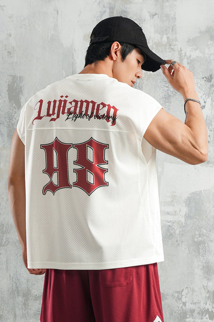 Street Edge Gothic Mesh Sleeveless #LM027