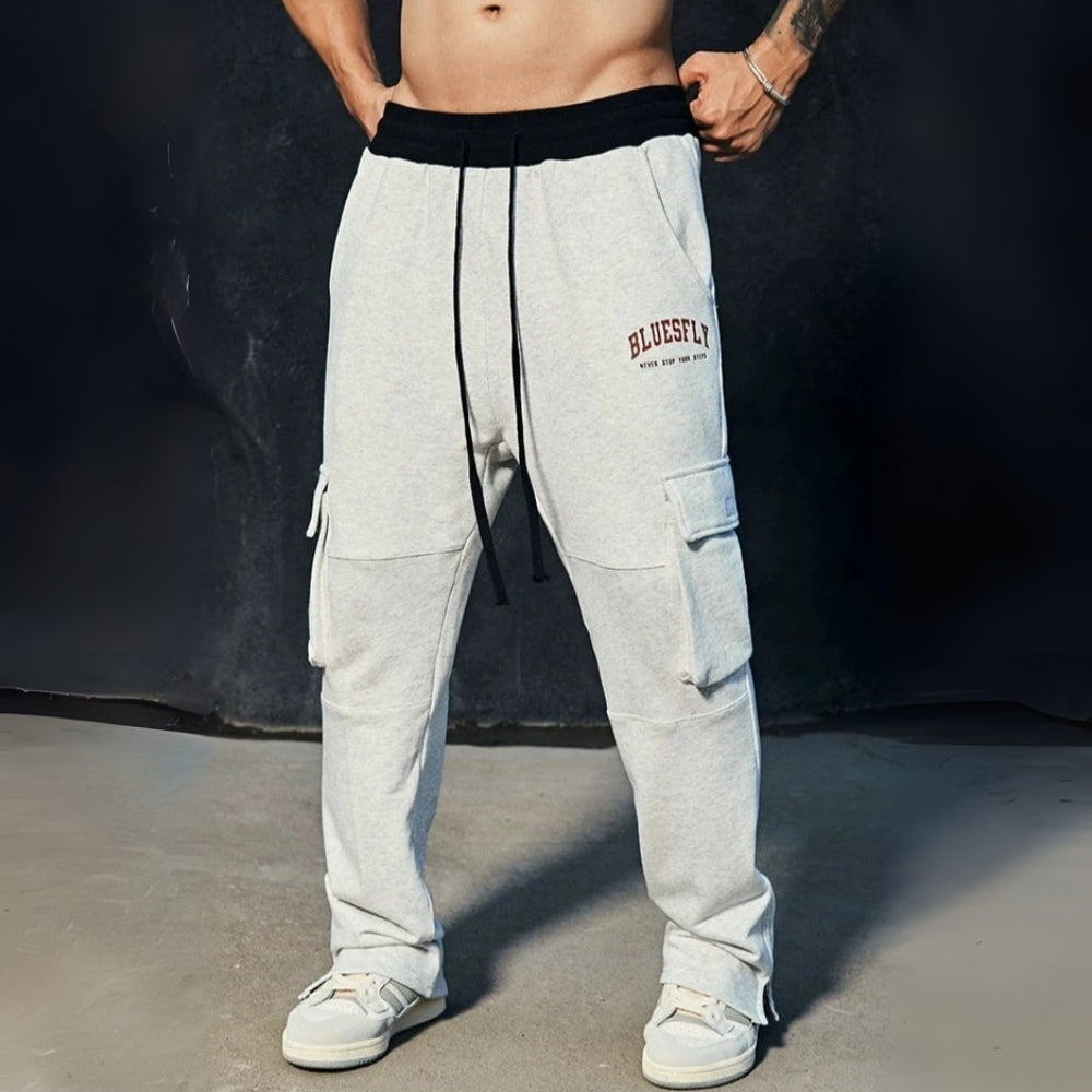 Side Pocket Contrast Pants #BF026