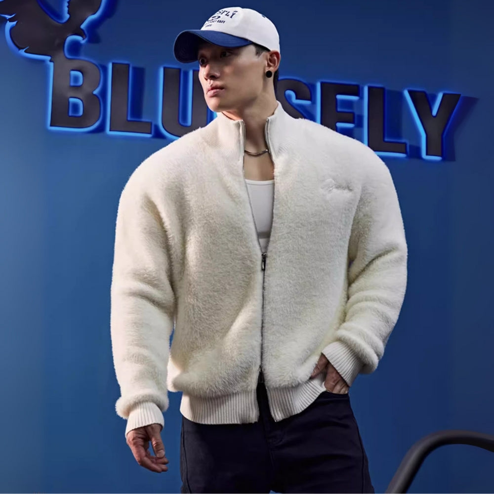 Plush Fleece High Neck Jacket #BF037