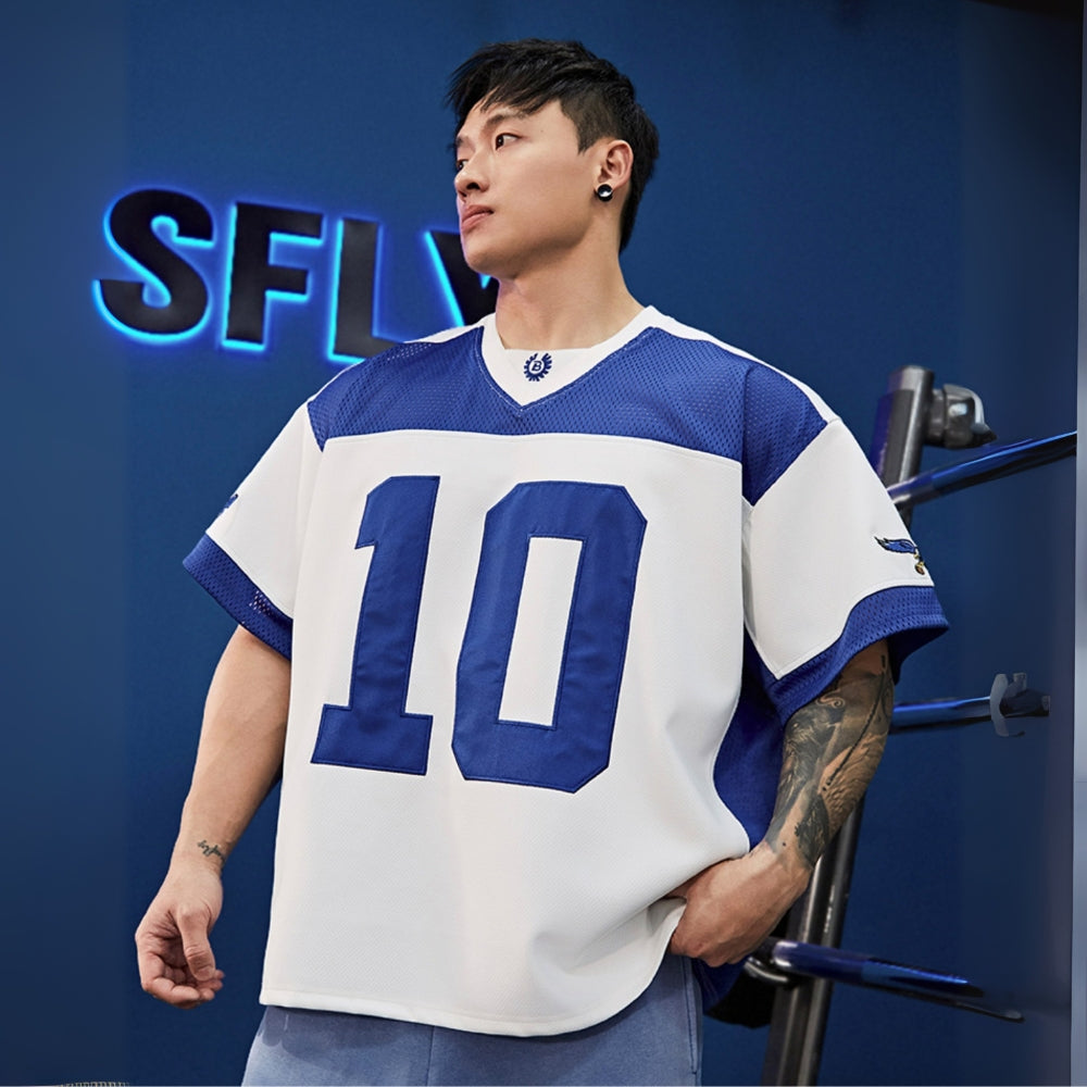 Number Print Mesh T-shirt #BF045