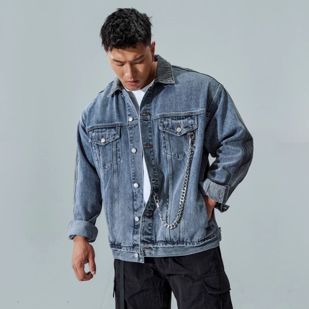 Wash Stitched Denim Jacket #MD024