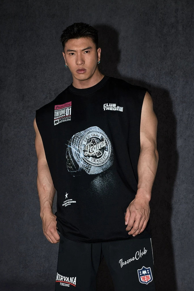 Ring Graphic Oversized Sleeveless  #TK042