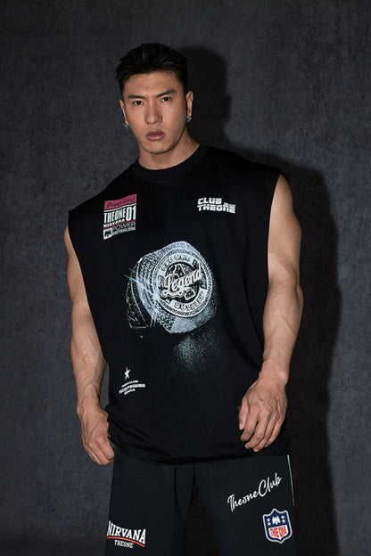 Ring Graphic Oversized Sleeveless  #TK042