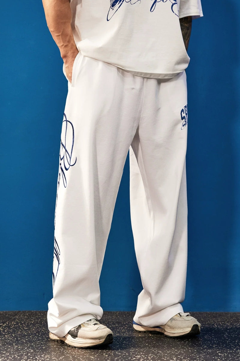 Script Logo Vintage Wide Pants  #FS149
