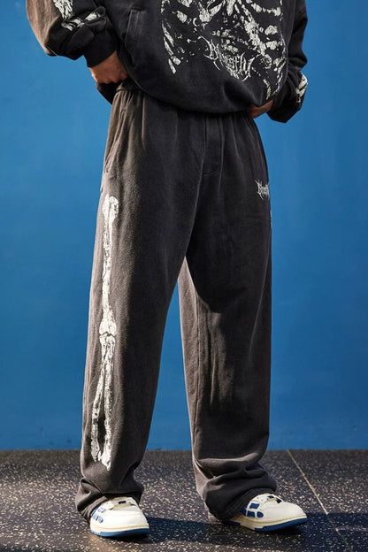 Bone Frame Graphic Sweatpants  #BF167