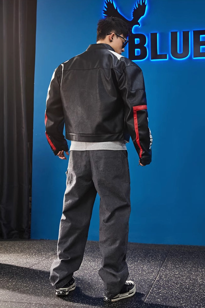 Neo-Rider Faux Leather Jacket  #BF120