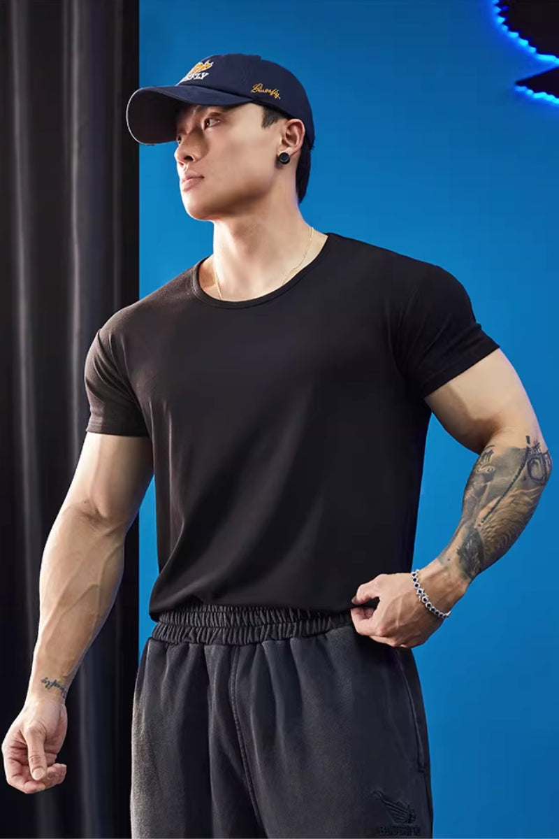Relaxed Neck Stretch Fit T-Shirt  #BF141