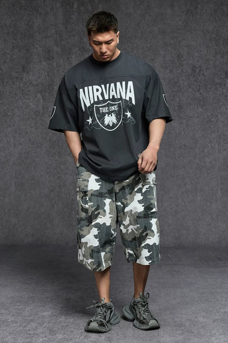 Ice Touch Badge Print T-Shirt  #TK040