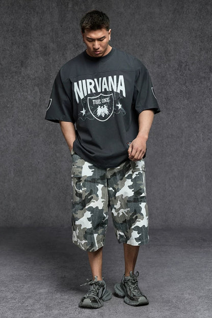 Ice Touch Badge Print T-Shirt  #TK040