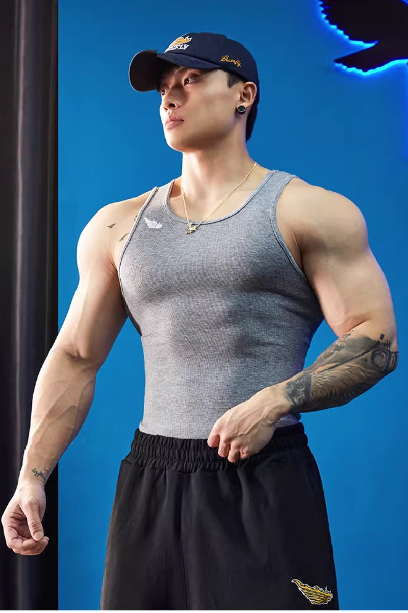 Stretch Cotton Core Tank  #BF142