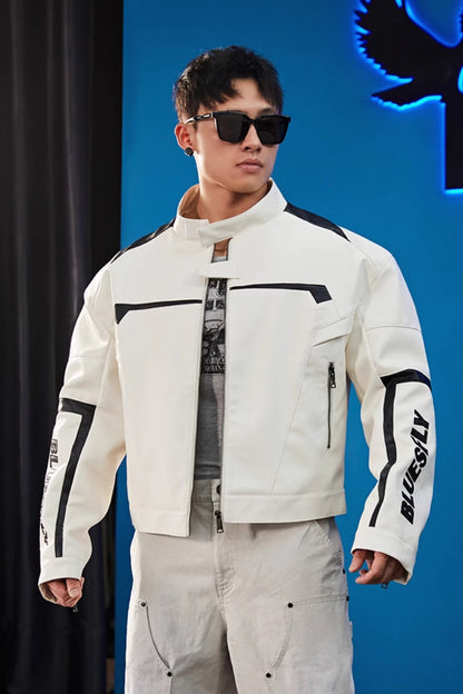 Neo-Rider Faux Leather Jacket  #BF120