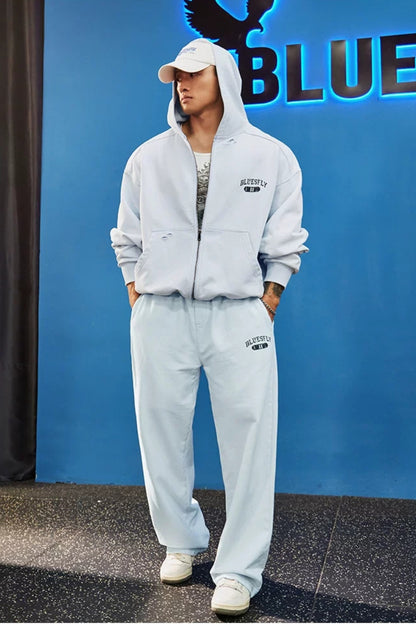 Washed Cotton Wide Sweatpants  #BF165