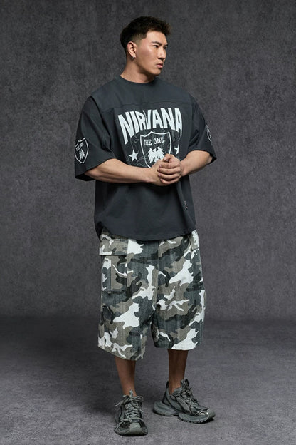 Ice Touch Badge Print T-Shirt  #TK040