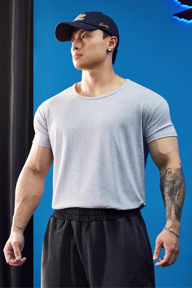 Relaxed Neck Stretch Fit T-Shirt  #BF141