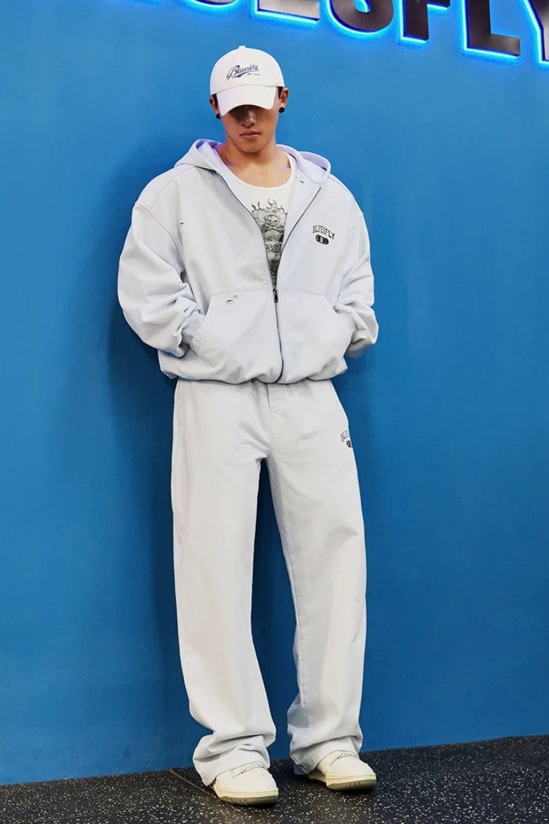 Back Graphic Zip Hoodie Set  #BF163