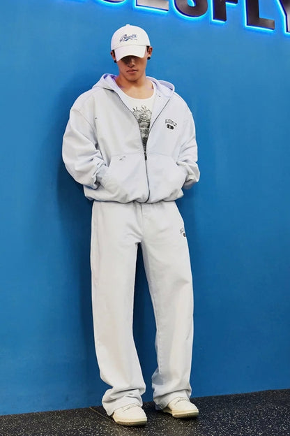 Back Graphic Zip Hoodie Set  #BF163