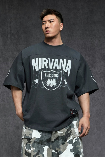 Ice Touch Badge Print T-Shirt  #TK040