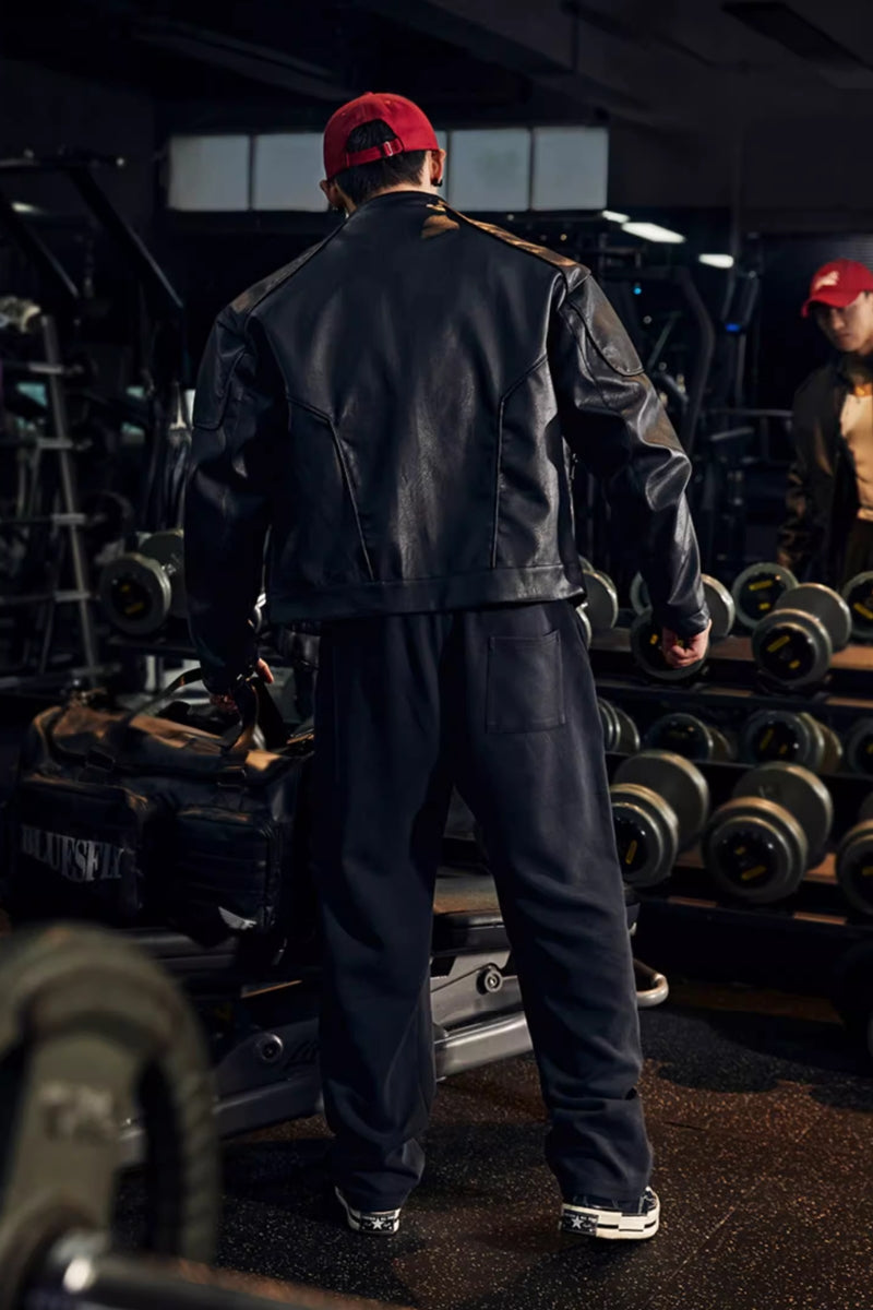 FACTORのレザージャケット Collarless zipper faux leather jacket #BF039 – Hisoka