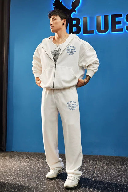 Wide Washed Graphic Sweatpants  #BF170