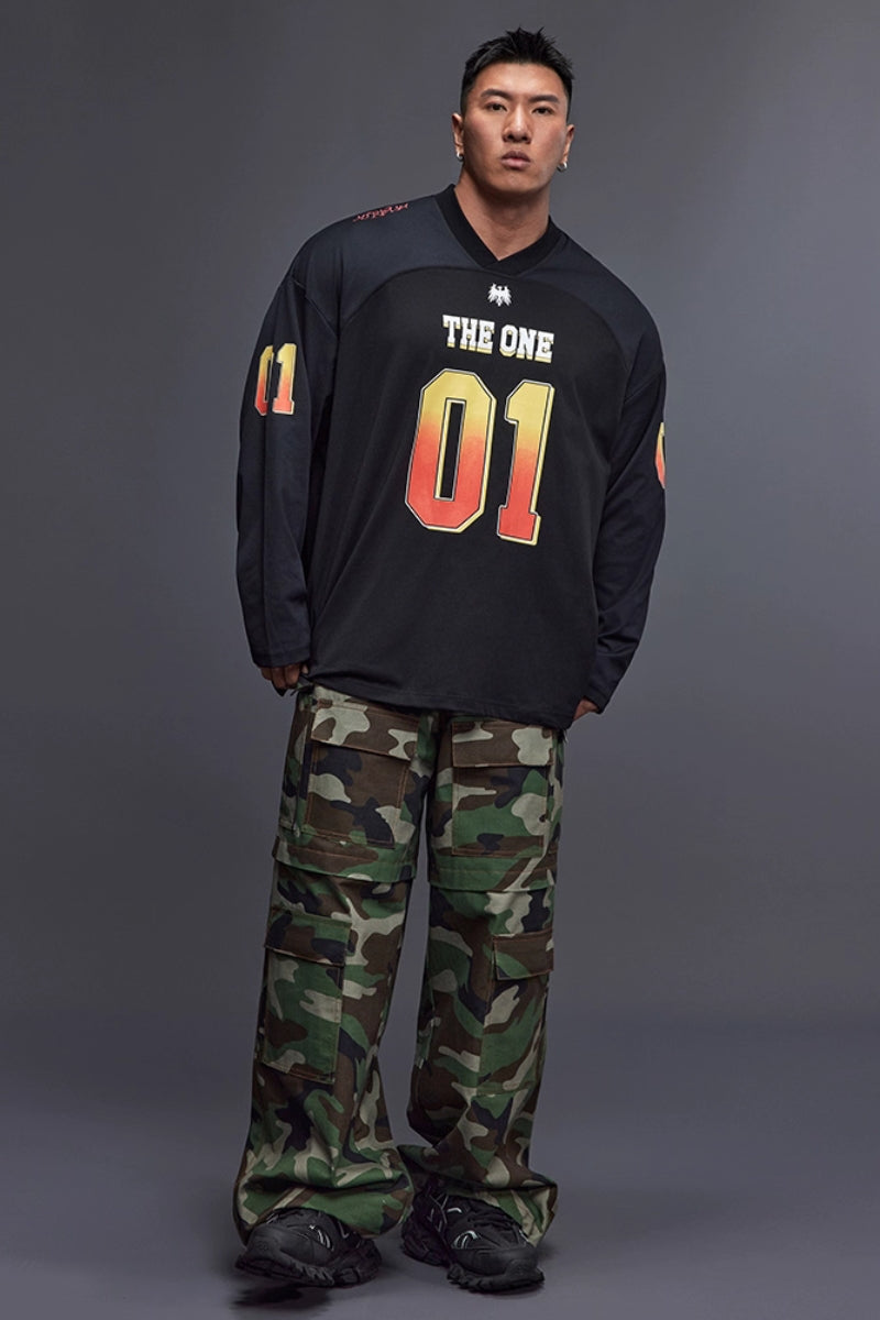 Drop Shoulder Jersey Top  #TK027