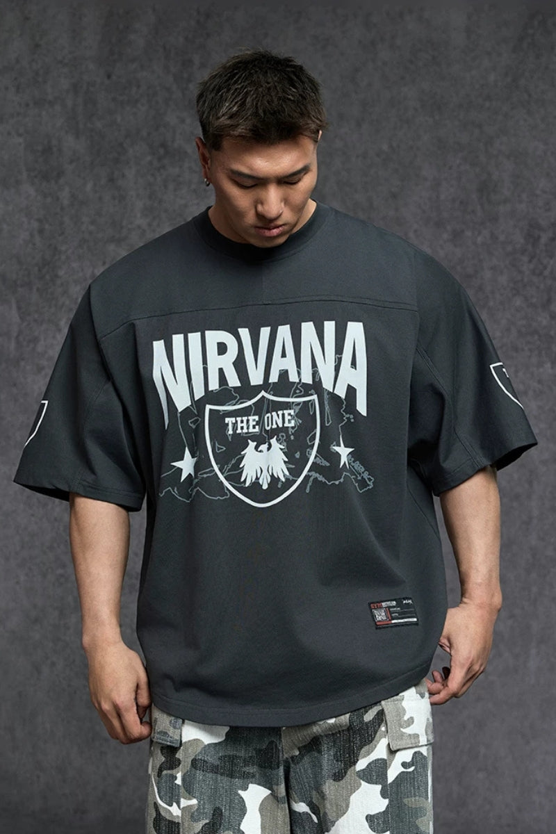 Ice Touch Badge Print T-Shirt  #TK040
