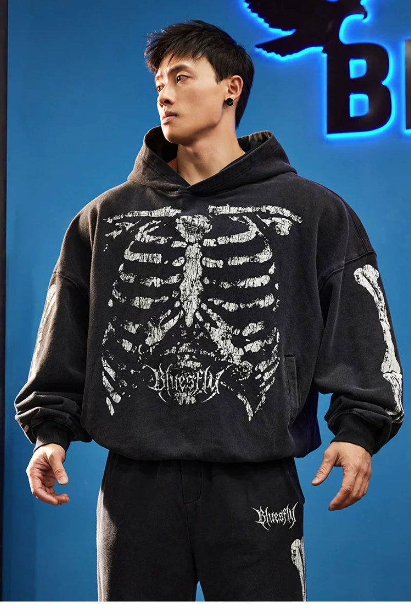 Bone Frame Graphic Hoodie  #BF166