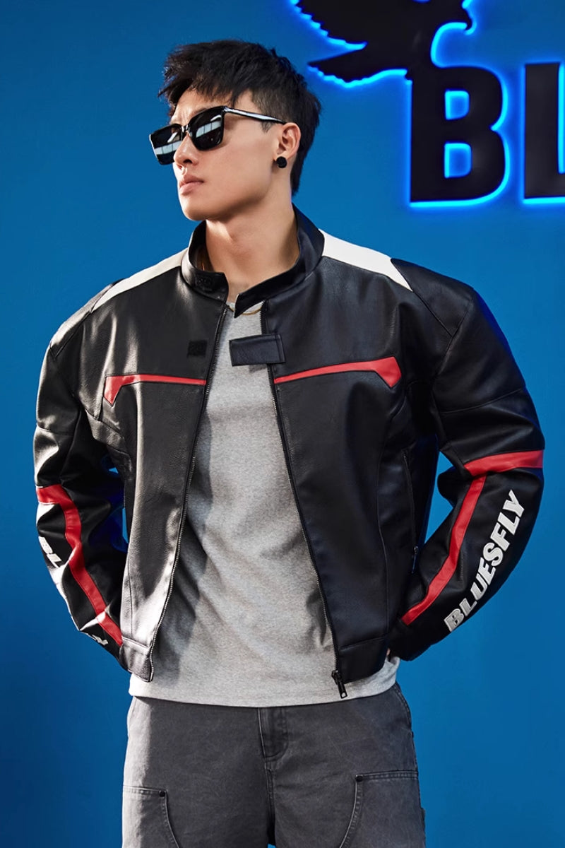 Neo-Rider Faux Leather Jacket  #BF120