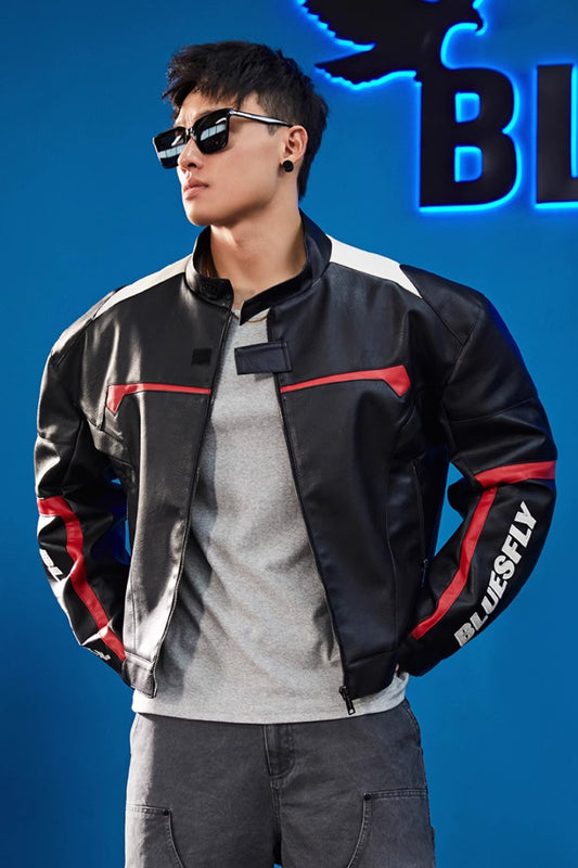 Neo-Rider Faux Leather Jacket  #BF120
