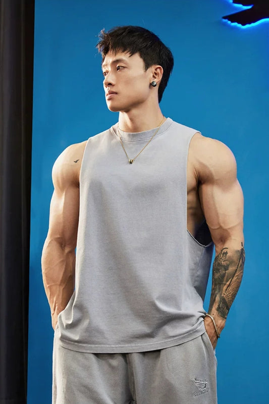 Loose Cut-Off Washed Sleeveless  #BF153