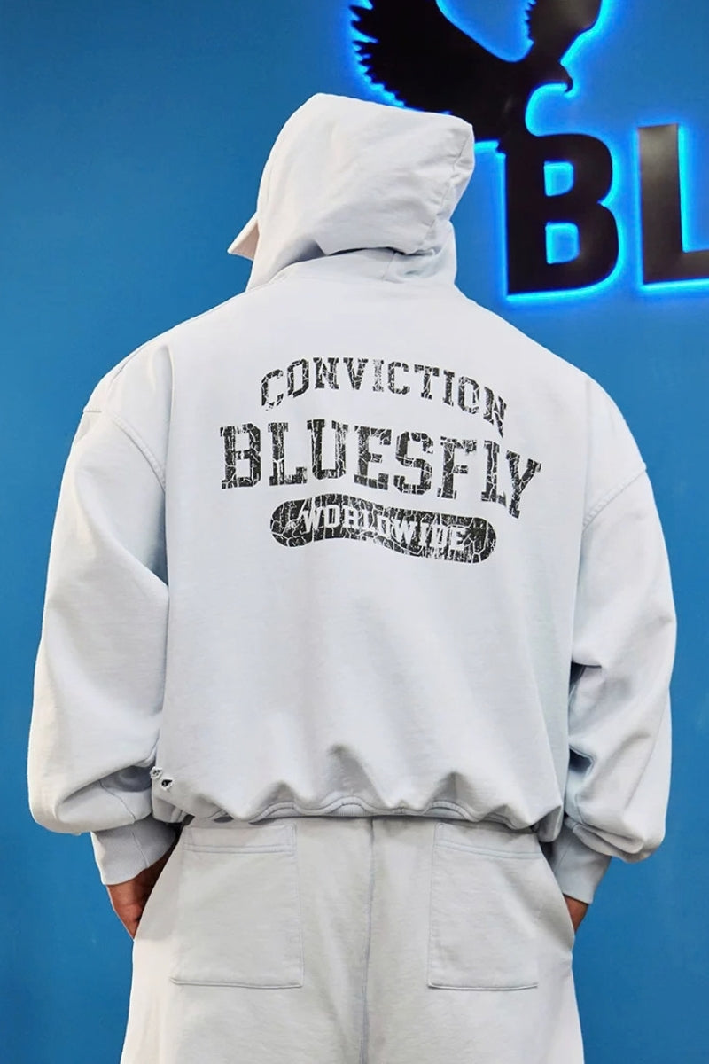 Back Graphic Zip Hoodie Set  #BF163