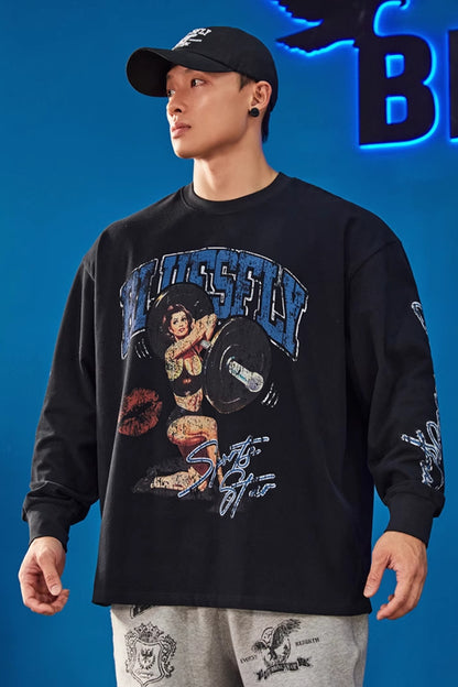 Power Art Oversized Long Sleeve  #BF104