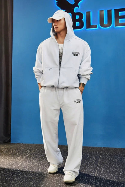 Back Graphic Zip Hoodie Set  #BF163
