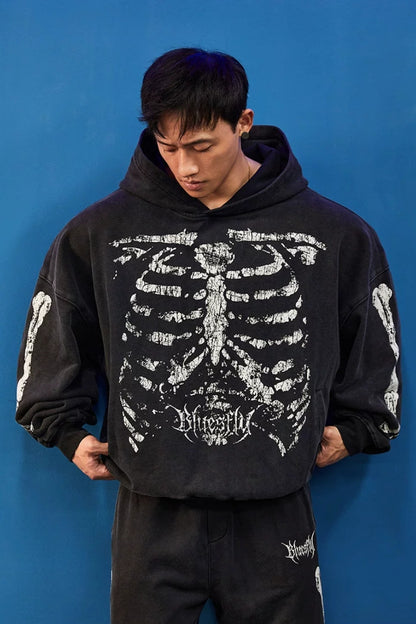 Bone Frame Graphic Hoodie  #BF166