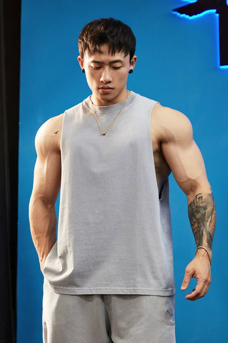 Loose Cut-Off Washed Sleeveless  #BF153