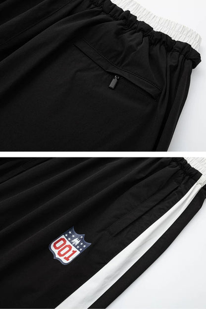 Side Stripe Nylon Wide Pants  #TL039