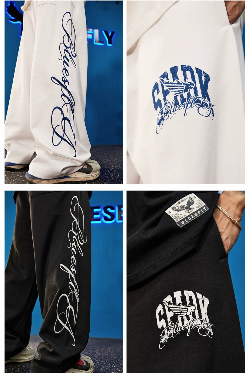 Script Logo Vintage Wide Pants  #FS149