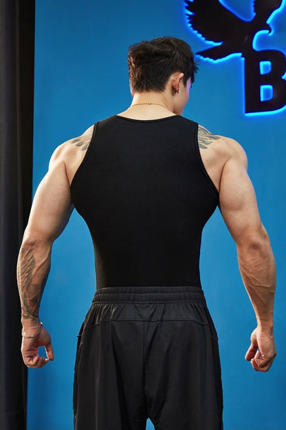 Muscle Fit Crest Tank  #BF152
