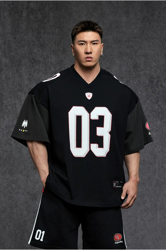 Badge Number Jersey T-Shirt  #TK041