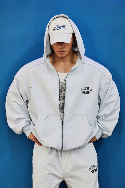 Back Graphic Zip Hoodie Set  #BF163
