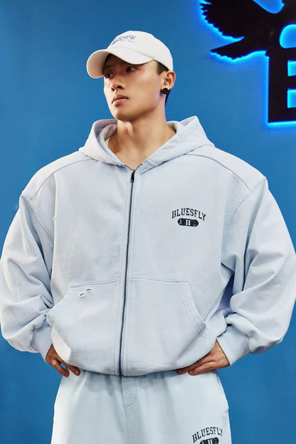 Back Graphic Zip Hoodie  #BF164