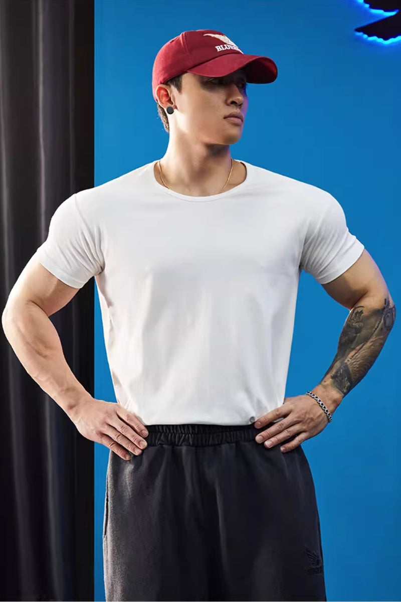 Relaxed Neck Stretch Fit T-Shirt  #BF141
