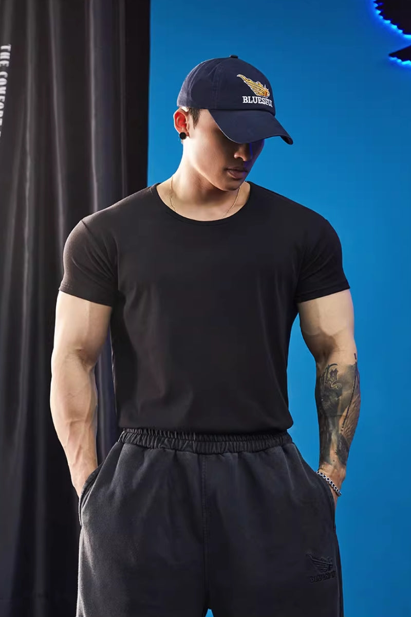 Relaxed Neck Stretch Fit T-Shirt  #BF141