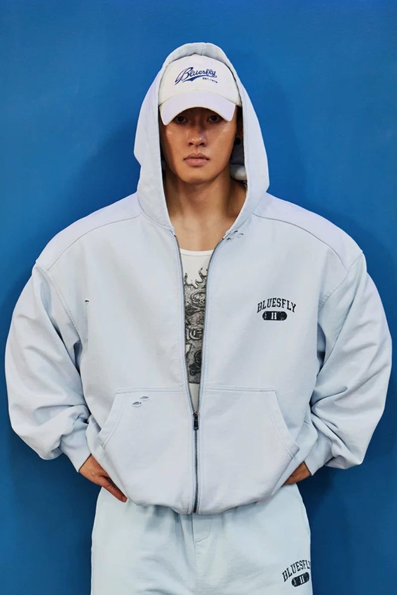 Back Graphic Zip Hoodie  #BF164