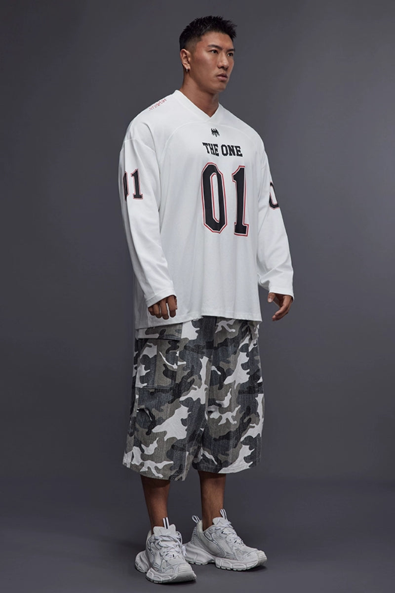 Drop Shoulder Jersey Top  #TK027