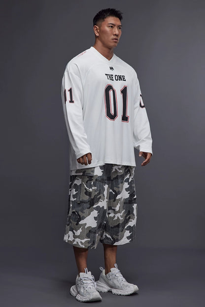Drop Shoulder Jersey Top  #TK027