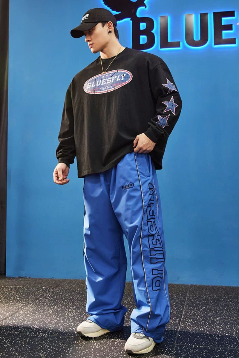 Retro Athletic Graphic Long Sleeve  #BF162
