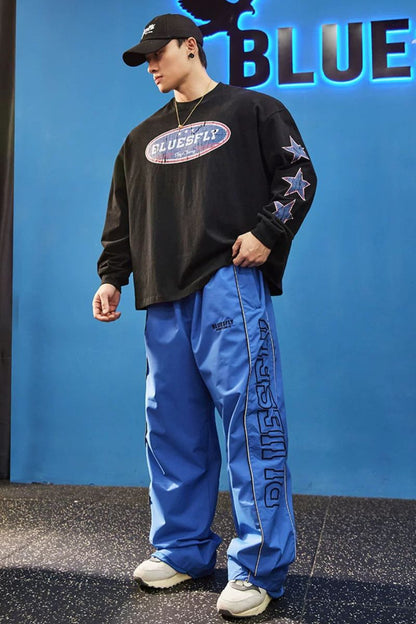 Retro Athletic Graphic Long Sleeve  #BF162