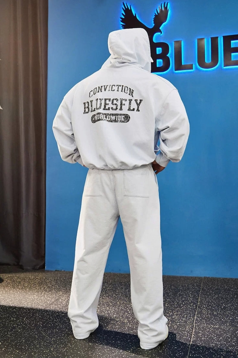 Back Graphic Zip Hoodie Set  #BF163