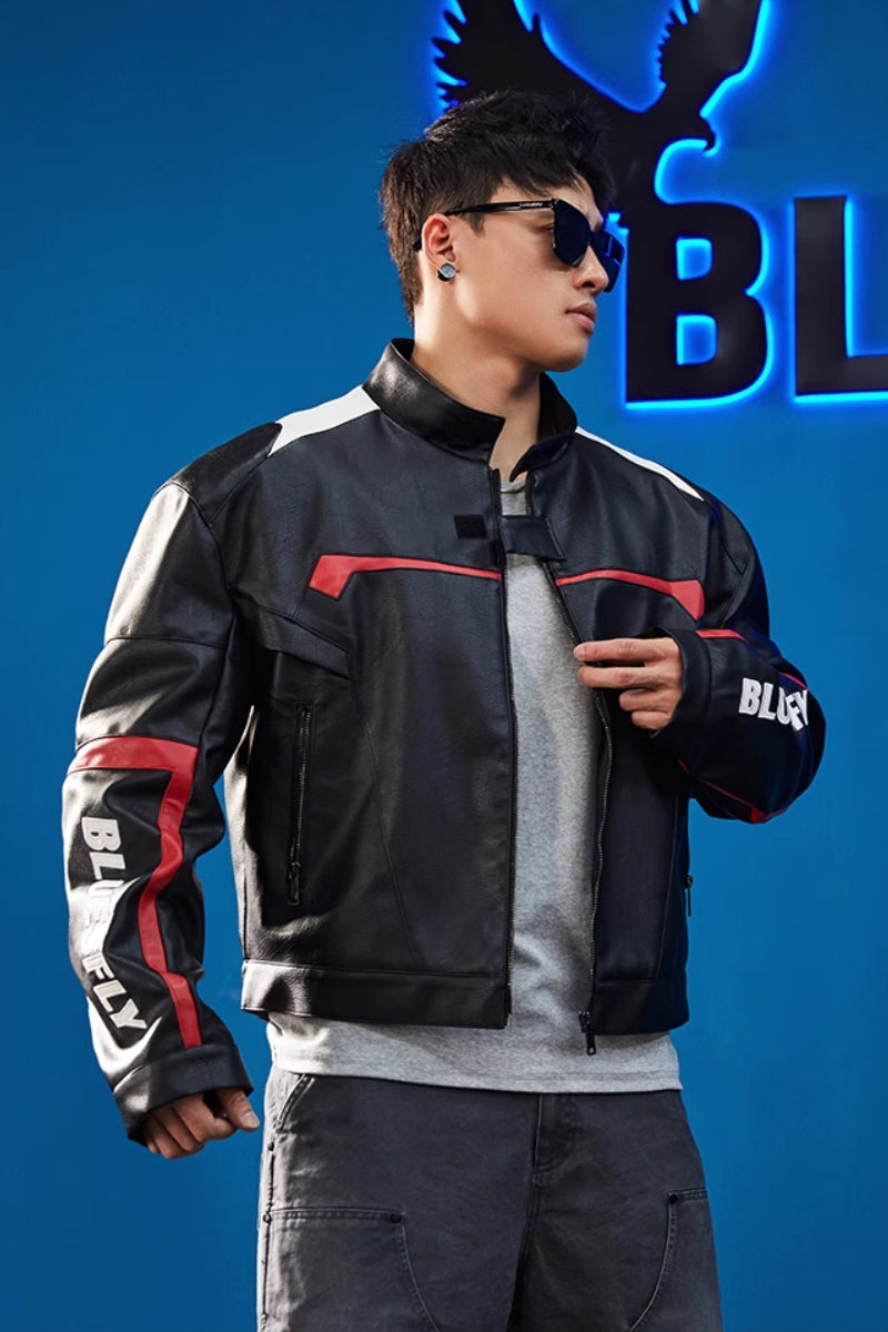 Neo-Rider Faux Leather Jacket  #BF120