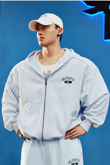 Back Graphic Zip Hoodie  #BF164